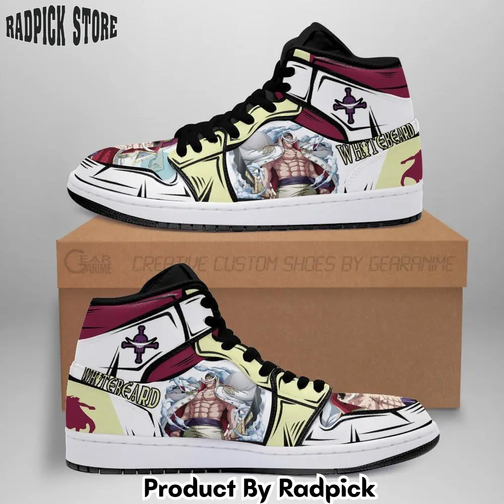 Yonko whitebeard air jordan high top sneakers anime  rp0358770